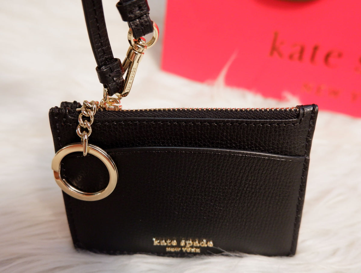 Kate Spade Spencer Card Holder Wristlet Detachable newest Black