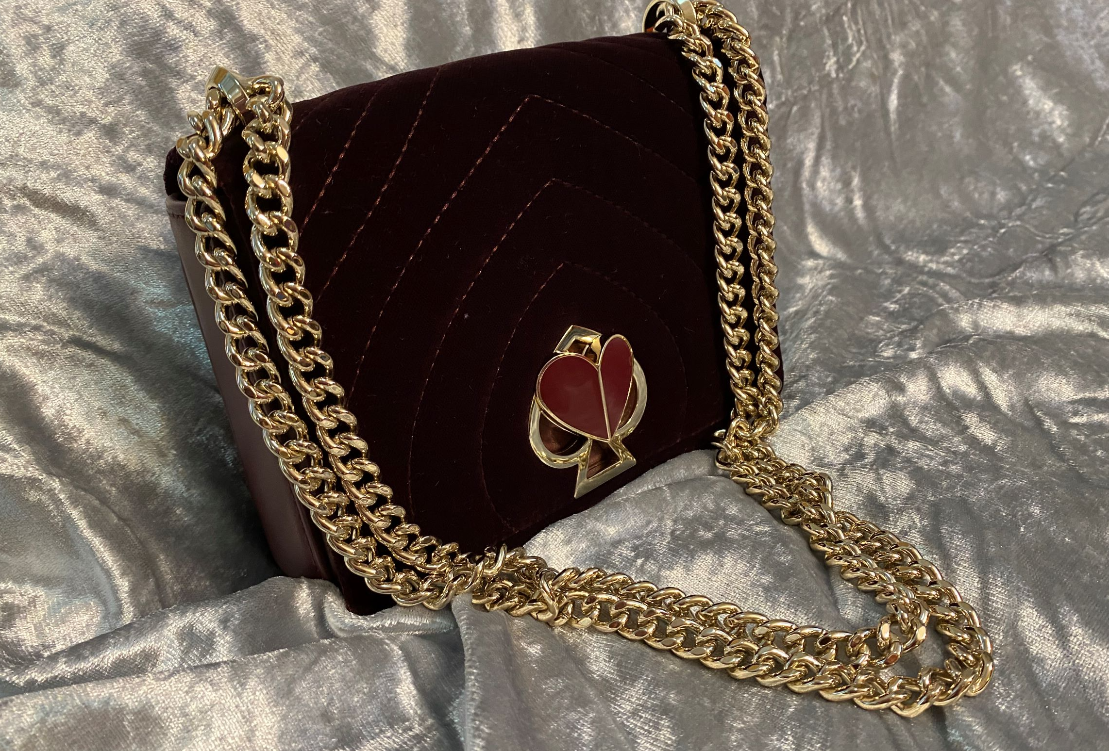 Kate spade velvet bag 2025
