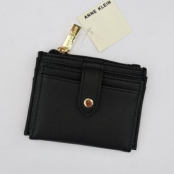 Anne Klein Card Case Wallet in Black