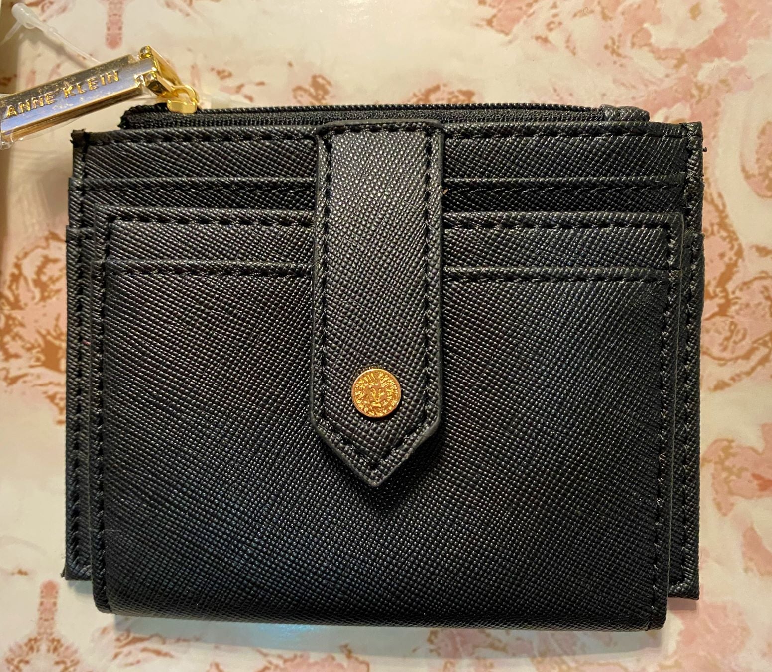Anne Klein Card Case Wallet in Black