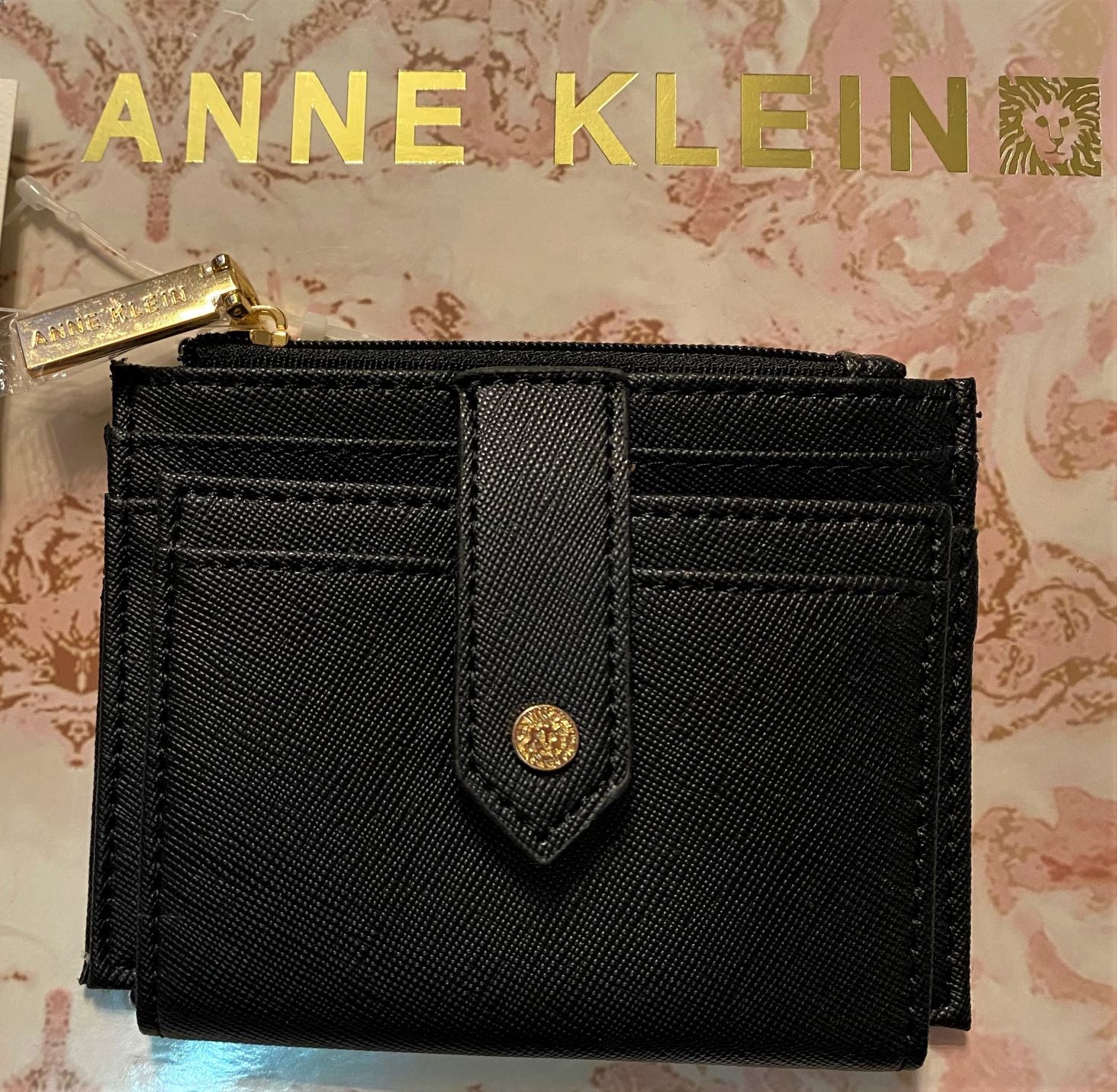 Anne Klein Card Case Wallet in Olive Rolf International