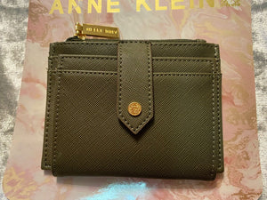 Anne Klein Card Case Wallet in Olive