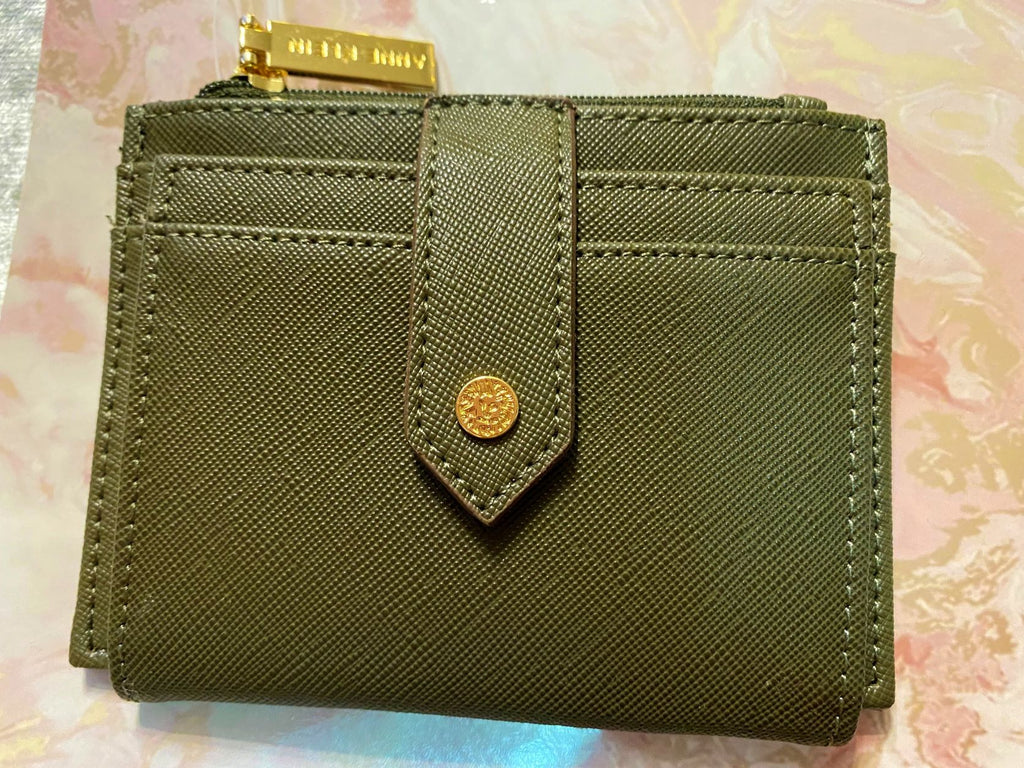 Anne Klein Card Case Wallet in Olive