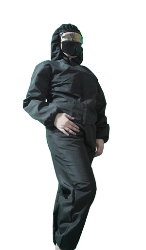 Microfiber Black PPE (Personal Protective Equipment) Suit